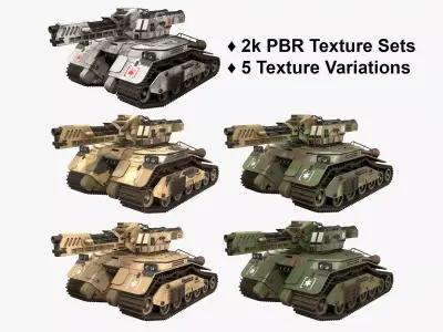 Tank Concept - 3  3D Model Pack