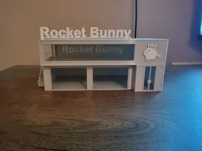 Rocket bunny diorama 1 64 3D print model