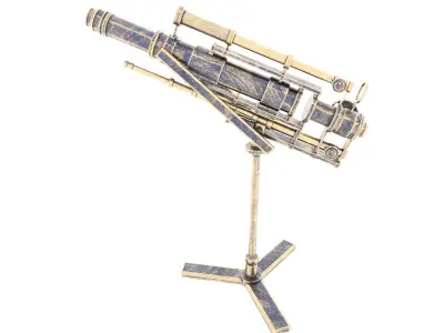 Telescope brass 3D model