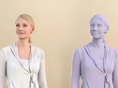 Kim 10653 Standing Casual Woman Free 3D model