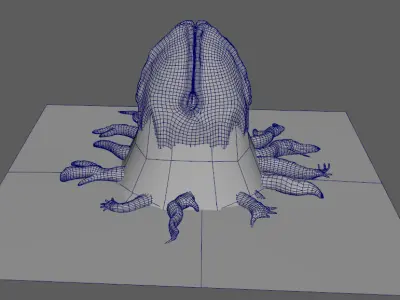 Alien insect eggs Low-poly 3D model