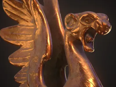 antique griffin decorate 3D model