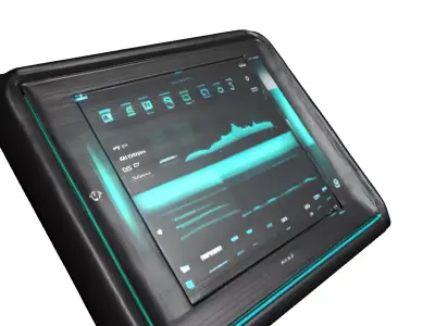Futuristic Glowing Data Tablet 3D model