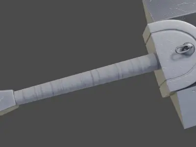 Dragonslayer sword Low-poly 3D model