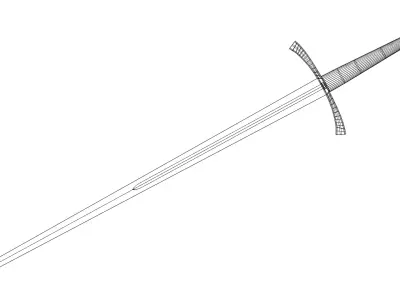 Longsword Low-poly 3D model purchase