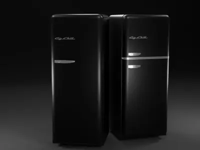 Big Chill Retro Refrigerator Low-poly 3D model