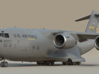 USAF Boeing C17 SC 3D model