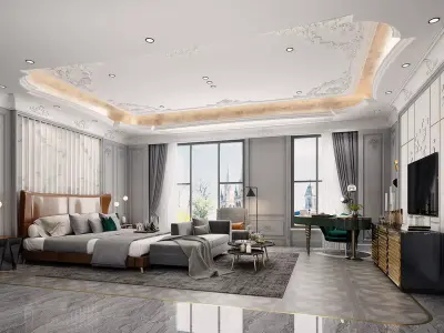 bedroom interior 3D model purchase