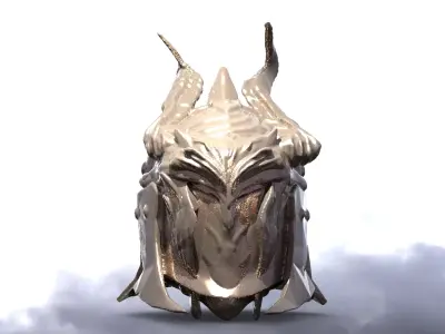 Iron mask helmet 3 3D model