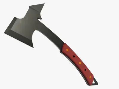 Tech Axe Low-poly 3D model