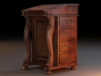 Antique Desk 3D model
