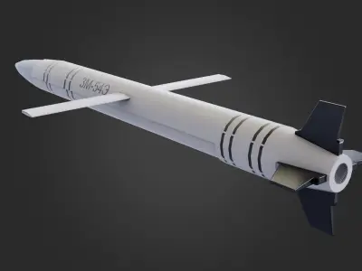 Anti-Shipping 3M54E Missile Low-poly 3D model