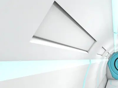 scifi corridor 3D model order