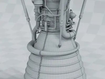 Rocket Engine 3D model purchase