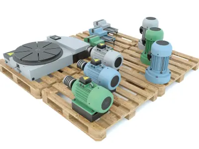 Spare parts of industrial machine tools - Collection 1 3D model