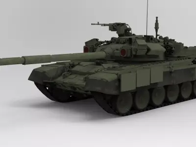 T-90 Russian Main Battle Tank Low-poly 3D model