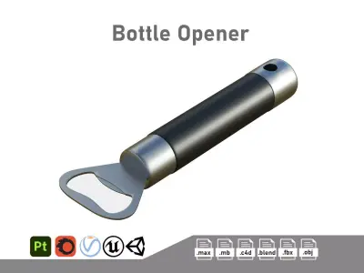 Bottle Opener Low-poly 3D model