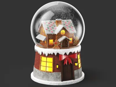 Detailed Snow Globe 02 3D model