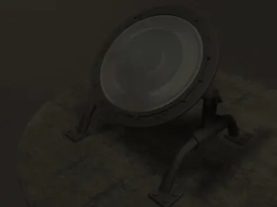 Flood Light Low-poly 3D model