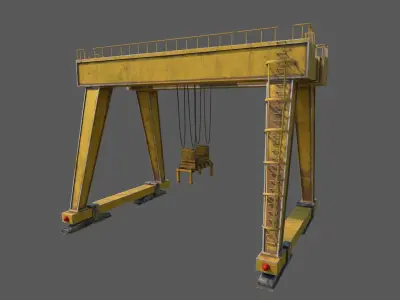 Cargo Crane Low-poly 3D model