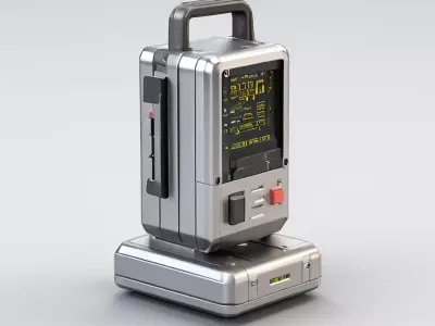 SciFi Portable Computer Device Low-poly 3D model