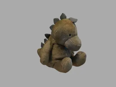 Stuffed Dinosaur Plush Toy Low-poly 3D model