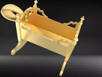 Vintage cradle Pendant Necklace Charm Bracelet Jewelry 3D print model