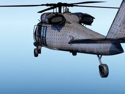 uh60 blackhawk Low-poly 3D model