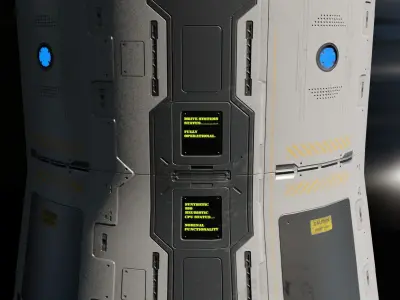 Droid spaceship with egg inside Low-poly 3D model