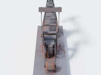 Pumpjack for oil extraction 3D model