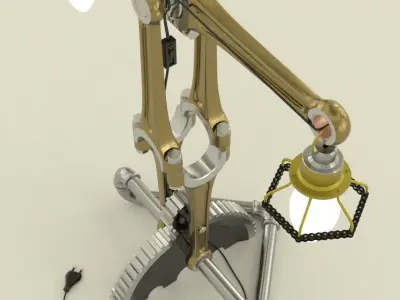 Industrial T lamp 3D model
