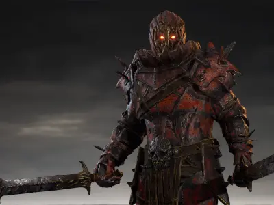 Chaos Knight Game Ready Character Low-poly 3D model