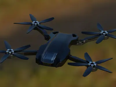 Drone 3d model with pbr textures 3D model