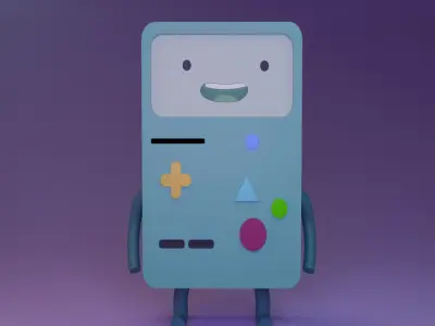 BMO Cute Retro Game Console Robot  3D model