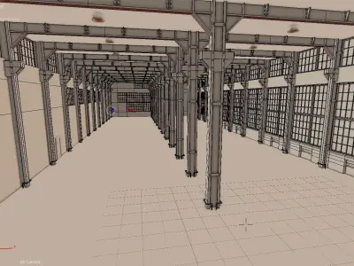 Factory warehouse Low-poly 3D model purchase