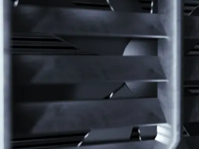 Sci-Fi Metal Ventilation Shaft Low-poly 3D model