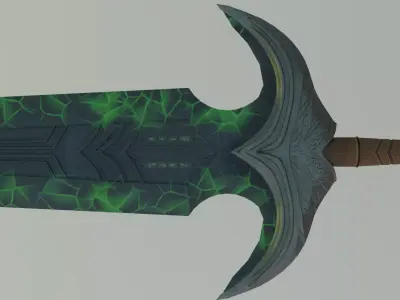 Sword magic game ready Low-poly 3D model