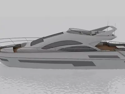 Yacht 3D model purchase