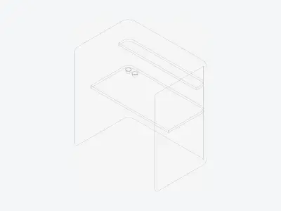 Furniture - Desk - Contemporary Low-poly 3D model