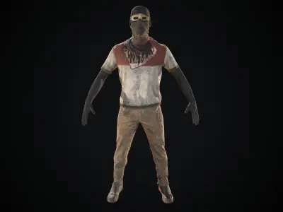 Skull armor 8 Low-poly 3D model
