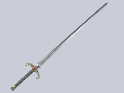 Fantasy rapier Low-poly 3D model buy