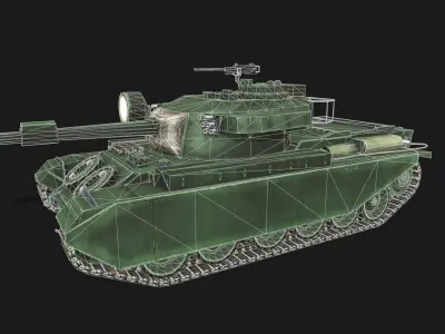 Tank Centurion Mk Low-poly 3D model