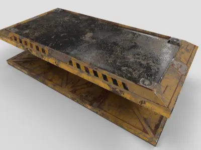 Industrial Table Low-poly 3D model