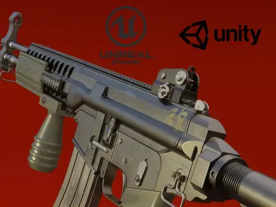 Rifle K2C1 Low-poly 3D model