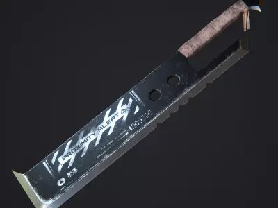 Greatsword 1 knife Low-poly 3D model