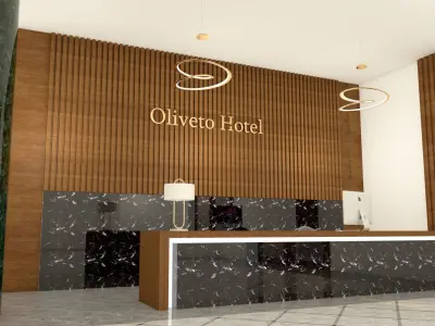 Hotel reception 3D model