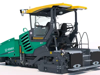 Asphalt Paver Vogele Super 2100 5i PBR 3D model
