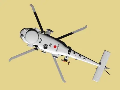 JMSDF SH-60J Rescue Helicopter early model 3D model