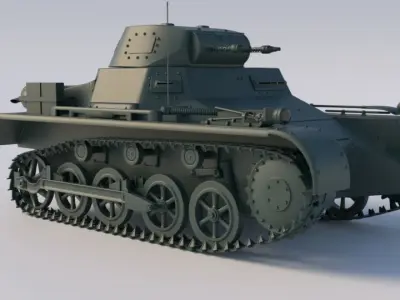 Panzerkampfwagen german tank 3D model