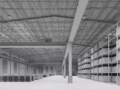 Warehouse Interior Scene 3D model